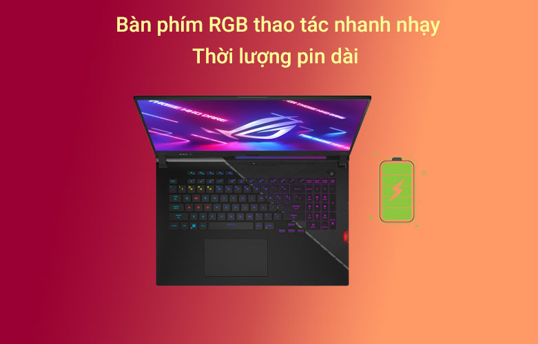 Laptop Asus ROG Strix Scar G733ZX-LL016W | Bàn phím nhanh nhay pin dài