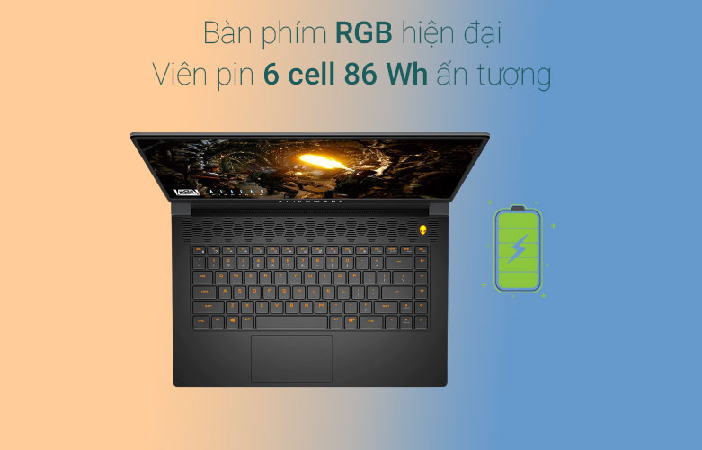 Laptop Dell Alienware M15 R6 | Bàn phím RGB hiện đại