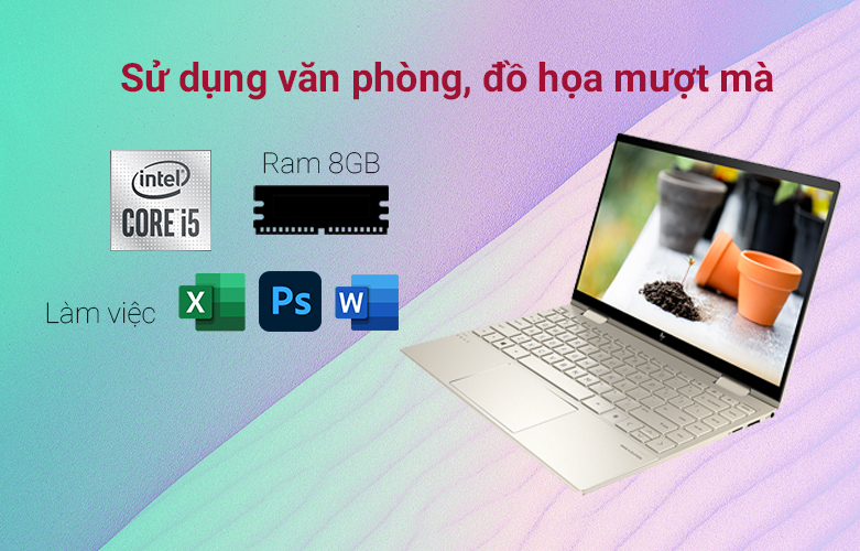 Laptop HP Envy X360 13-bd0530TU | Hiệu năng ổn định đồ họa mượt