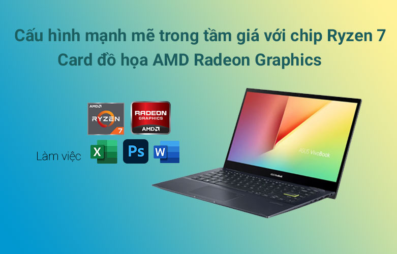 Laptop Asus Vivobook Flip TM420UA-EC182W | Cấu hình mạnh mẽ
