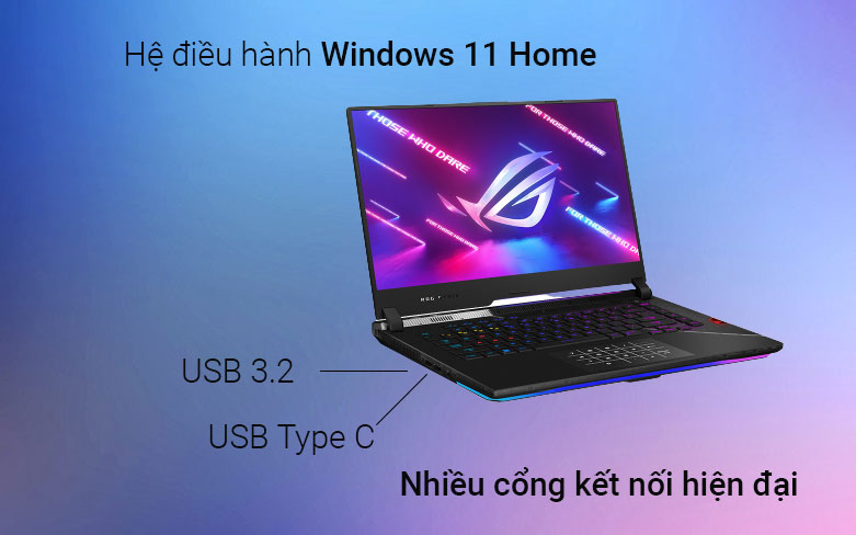 Laptop Asus ROG Strix SCAR G533ZM-LN013W (i7-12700H) | Đa dạng cổng kết nối hiện đại