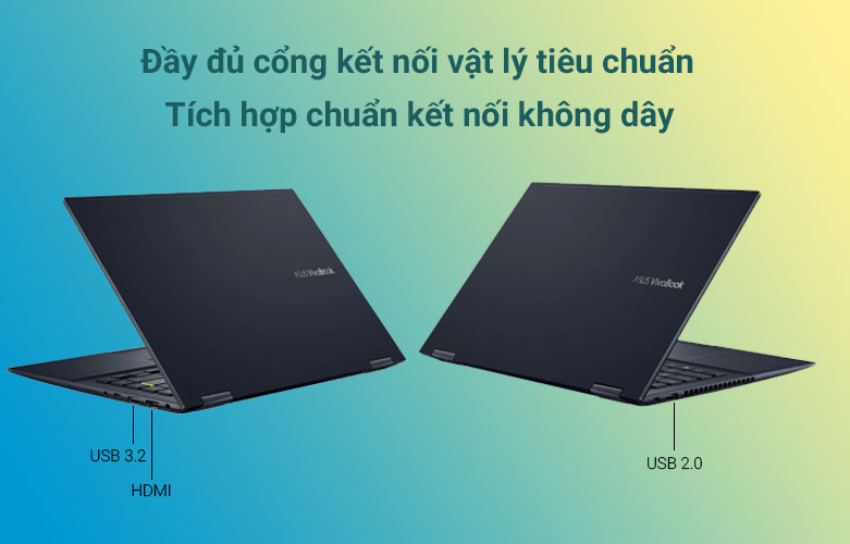 Laptop Asus Vivobook Flip TM420UA-EC182W | Đa dạng cổng kết nối