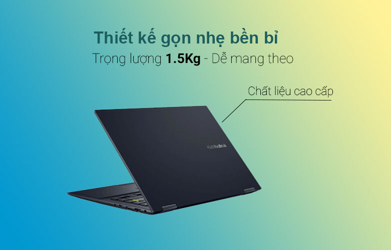 Laptop Asus Vivobook Flip TM420UA-EC182W | Thiết kế gọn nhẹ bền bỉ
