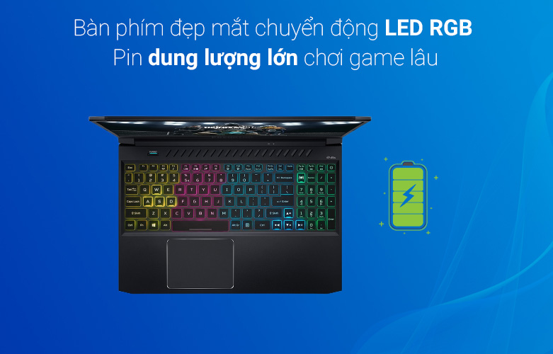 Laptop ACER Predator Triton 300 được trang bị phím LED RGB đẹp mắt