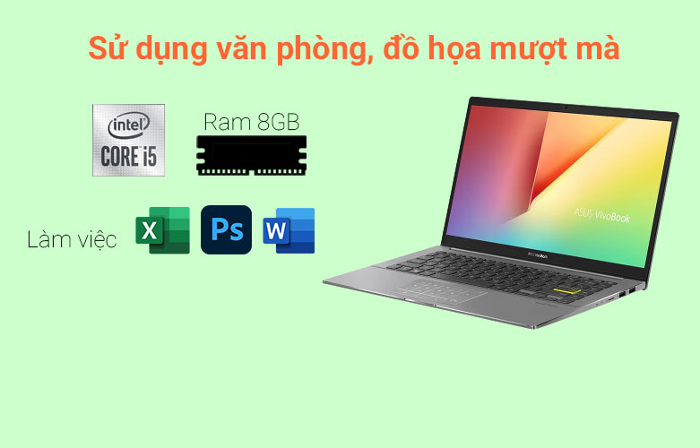 Laptop Asus Vivobook S433EA-AM2307W | Đồ họa mượt mà