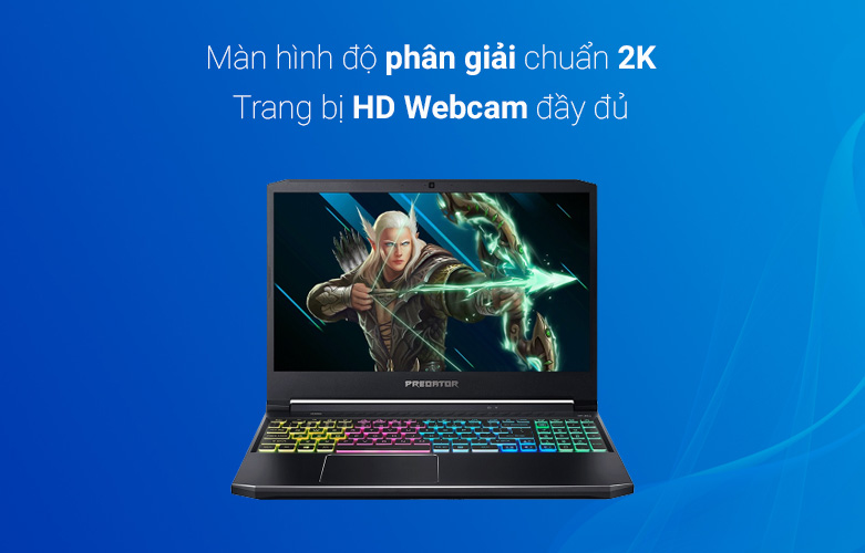 Laptop ACER Predator Triton 300 với màn hình độ phân giải chuẩn 2K