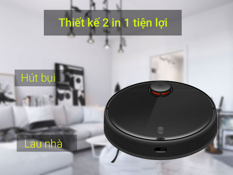 Robot hút bụi lau nhà Xiaomi Vacuum Mop 2 Pro | Thiết kế 2in1 tiện lợi