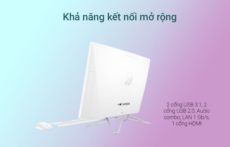 PC HP AIO 22-df1043d 21.5 inch FHD Non Touch | Đa dạng cổng kết nối