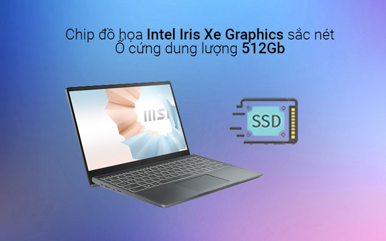 Laptop MSI Modern 14 B11MOU-1033VN (i7-1195G7) | Đồ họa sắc nét