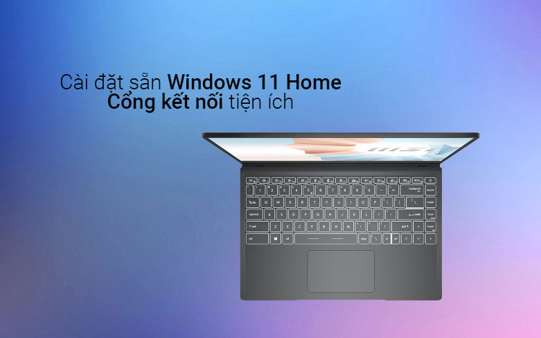 Laptop MSI Modern 14 B11MOU-1033VN (i7-1195G7) | Đa dạng cổng kết nối