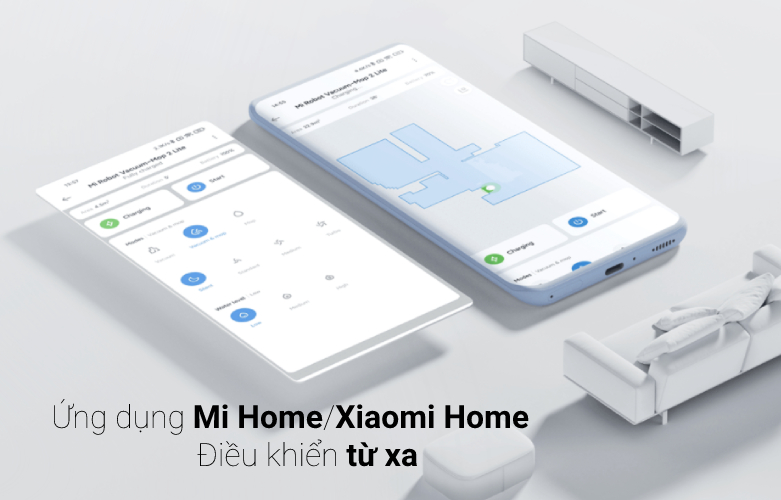 Robot hút bụi lau nhà Xiaomi Vaccum Mop 2 Lite(BHR5217EU) | Tích hợp điều khiển từ xa