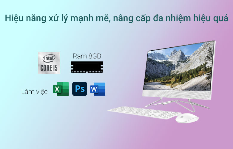 PC HP AIO 22-df1043d 21.5 inch FHD Non Touch | Hiệu năng mạnh mẽ