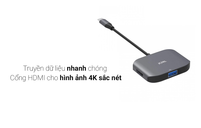 Bộ chia/ Hub JCPAL USB-C To HDMI Adapter JCP6146| Truyền dữ liệu nhanh 