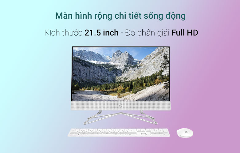 PC HP AIO 22-df1043d 21.5 inch FHD Non Touch | Màn hình rộng chi tiết