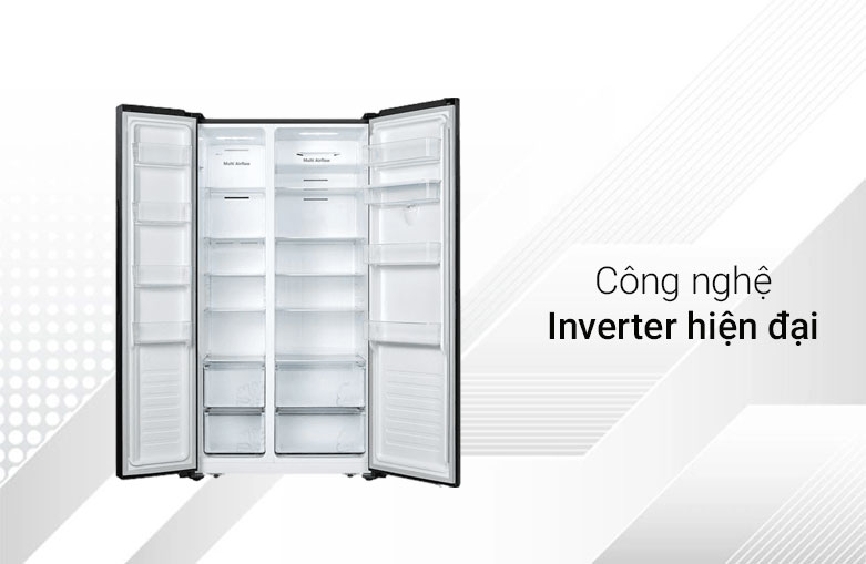 Tủ lạnh Casper Side by side Inverter 550 lít RS-570VBW| Công nghệ inverter hiện đại 