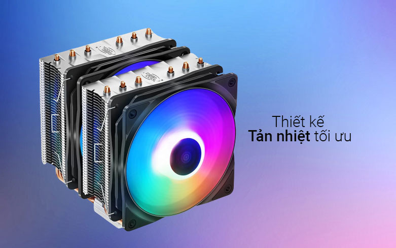 Quạt CPU Deepcool Neptwin RGB V3| Thiết kế tản nhiệt tối ưu