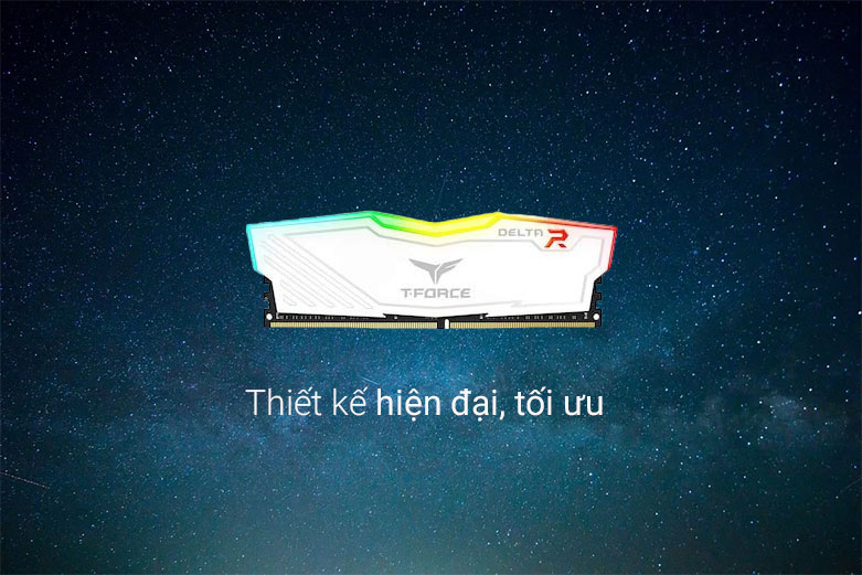 RAM desktop TEAM T-Force Delta White RGB 16GB| Thiết kế hiện đại