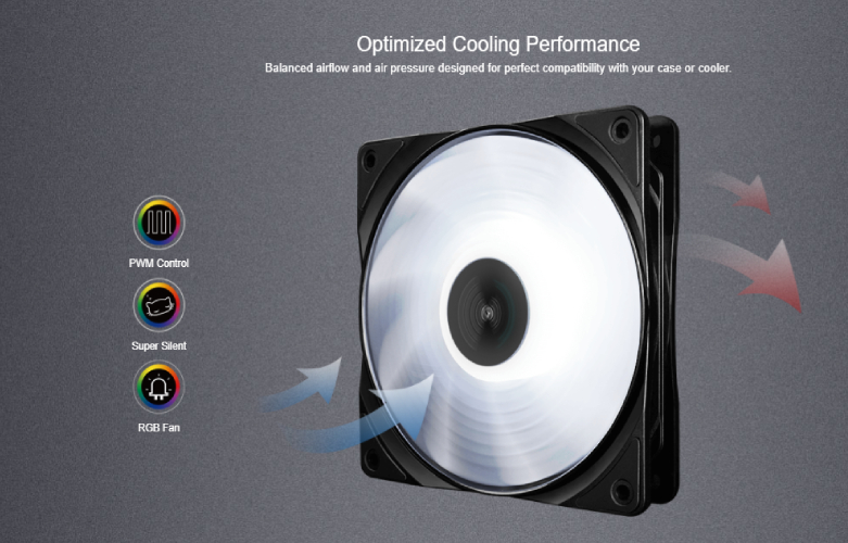 Fan case Deepcool RF120 3 IN 1 RGB| Hiệu suất làm mát đc tối ưu