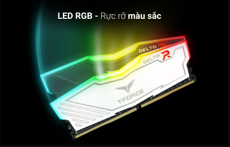 RAM desktop TEAM T-Force Delta Black RGB| Rực rỡ màu sắc