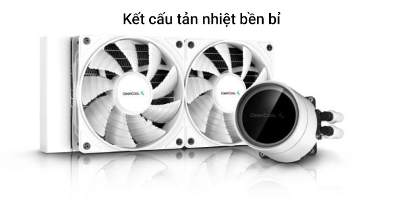 Tản nhiệt nước CPU AIO Deepcool CASTLE 240EX A-RGB WH| Kết cấu tản nhiệt bền bỉ