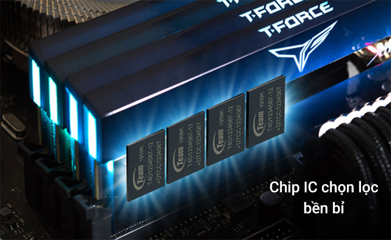 RAM Team T-Force XTREEM Blue ARGB 64GB| Chip IC chọn lọc bền bỉ