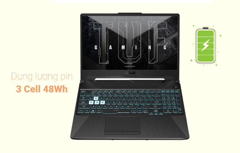 Laptop ASUS TUF Gaming FA506IHR-HN019W| Dung lượn pin 3 cell