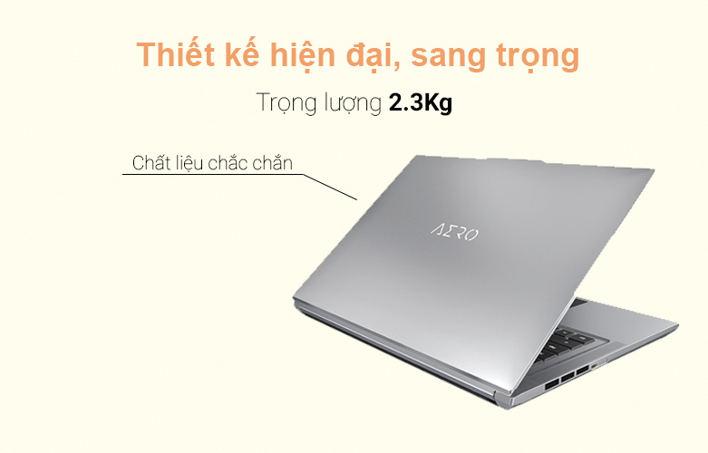 Laptop GIGABYTE AERO 16 XE5 73VN938AH | Thiết kế hiện đại sang trọng