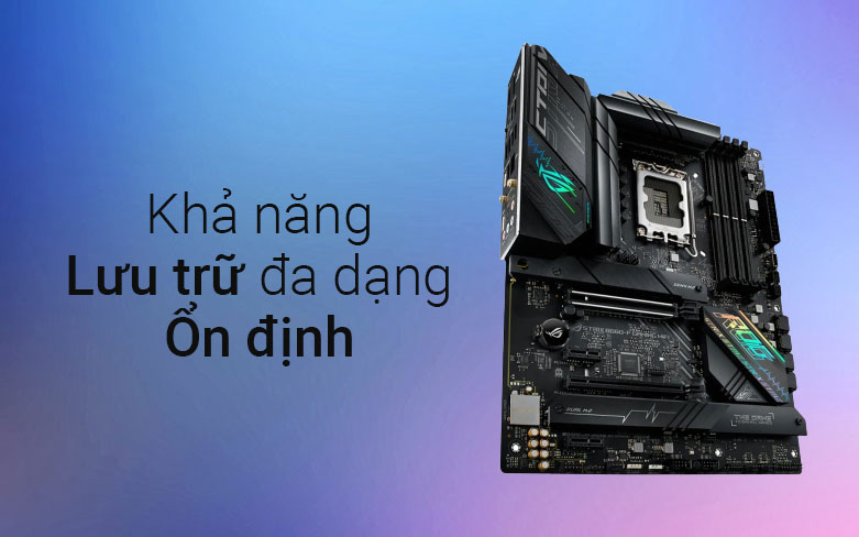 Bo mạch chính/ Mainboard Asus ROG STRIX B660-F Gaming Wifi | Lưu trữ đa dạng