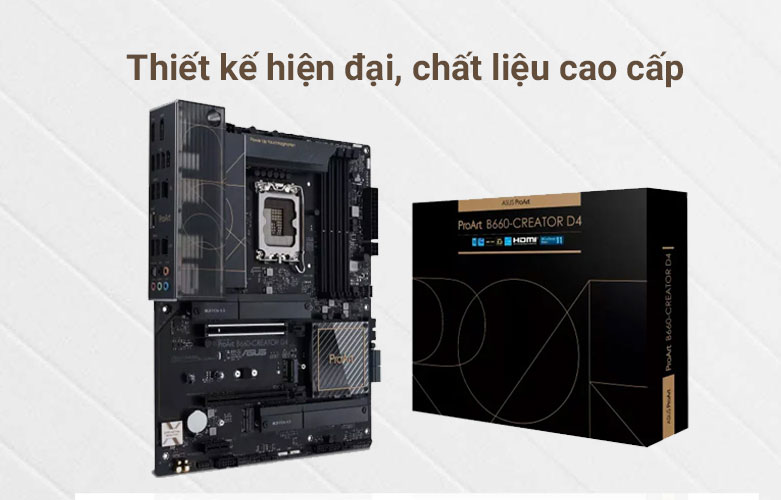 Mainboard ASUS PROART B660-CREATOR D4 | Thiết kế hiện đại\