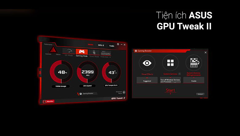 VGA ASUS Phoenix GeForce RTX 3050 8GB GDDR6 / Tiện ích Asus GPU Tweak II