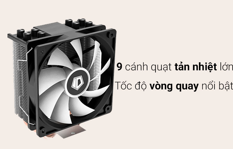 Tản Nhiệt Khí Cpu Id-Cooling Se-214-Xt | 9 cánh quạt tản nhiệt lớn