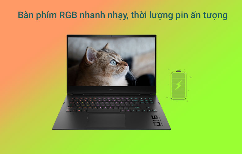 Laptop HP OMEN 16-b0176TX (5Z9Q7PA) | Thời lượng pin ấn tượng