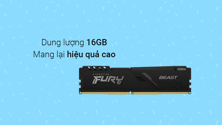 Ram Desktop Kingston Fury Beast 16GB DDR4 3200MT/s | Dung lượng hiệu quả