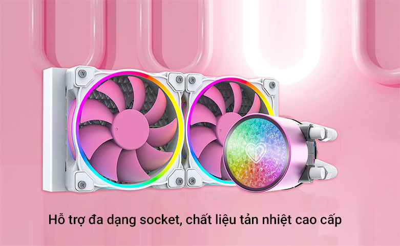 Tản nhiệt nước Id-Cooling Pinkflow 240 Diamond | Chất liệu tản nhiệt cao cấp