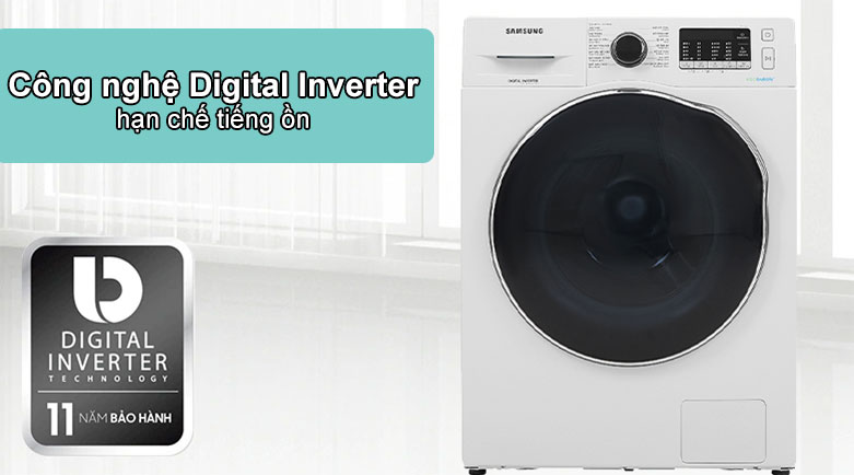 Máy giặt sấy Samsung Inverter 9.5kg WD95J5410AW/SV | Hạn chế tiếng ồn