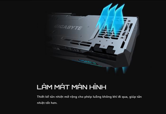 Card màn hình GIGABYTE GeForce RT 3090 GAMING OC 24G 24GB GDDR6 | Làm mát màn hình