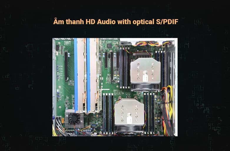 Mainboard Supermicro MBD-X10DRG-Q |  Âm thanh HD Audio 