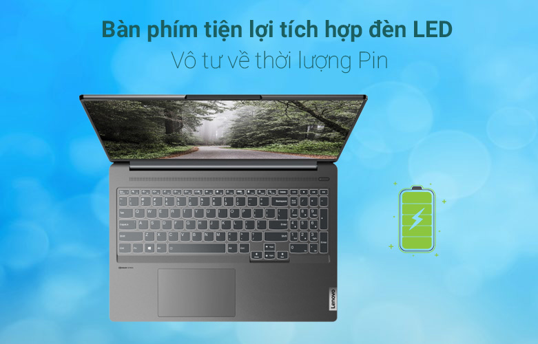 Laptop Lenovo IdeaPad 5 Pro 16ACH6 82L500WMVN | Bàn phím đèn Led