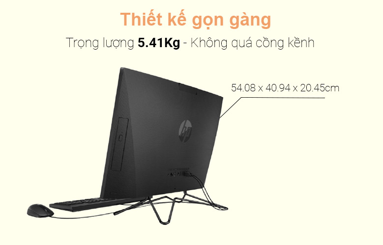 PC HP AIO 205 Pro G4 31Y21PA | Thiết kế gọn gàng