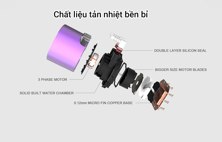 Tản Nhiệt Nước Id-Cooling Pinkflow 240 Diamond Purple | Chất liệu bền bỉ