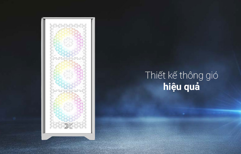 Case Xigmatek LUX S ARTIC 3FX (3 FAN X22ARGB) - EN47840 | Thiết kế thông gió hiệu quả
