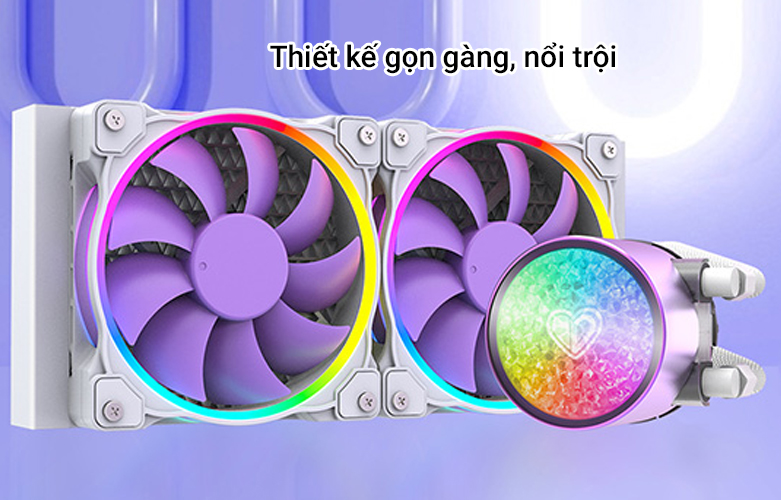 Tản Nhiệt Nước Id-Cooling Pinkflow 240 Diamond Purple | Thiết kế nổi trội