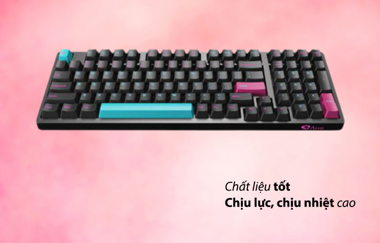 Bàn phím cơ Akko 3098 DS Midnight R2 Akko Pink Switch | Chất liệu tốt