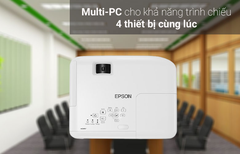 Máy chiếu Epson EB-E500 | Khả năng trình chiếu 4 thiết bị cùng lúc