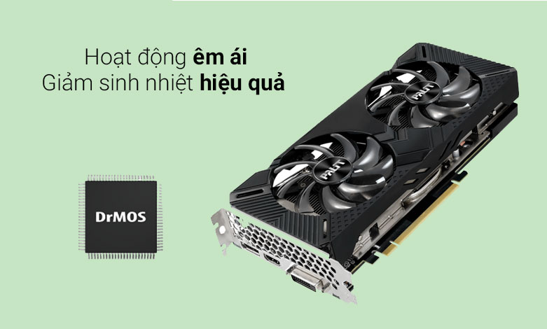 Card màn hình Palit RTX2060 DUAL 12G 12GB GDDR6 | Hoạt động êm ái