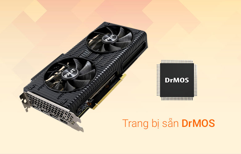 Card màn hình Palit RTX3050 DUAL 8GB 8GB GDDR6 | Trang bị sẵn DRMOS