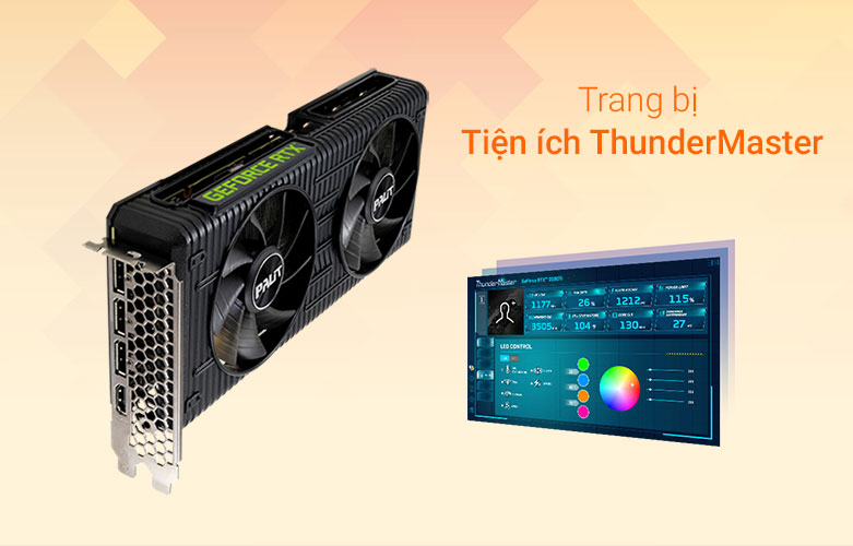 Card màn hình Palit RTX3050 DUAL 8GB 8GB GDDR6 | Trang bị nhiều tiện ích