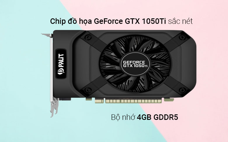 VGA Palit GTX1050Ti STORMX 4GB DDR5 128bit | Đồ họa sắc nét