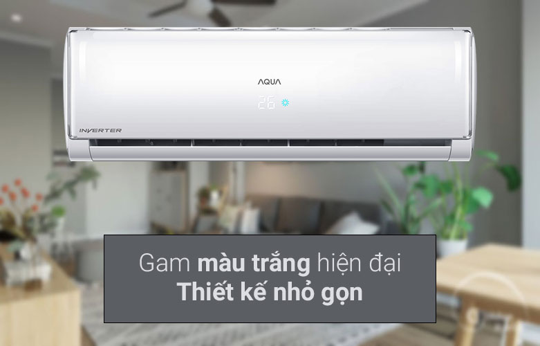 Máy lạnh AQUA AQA-KCRV10TH Inverter 1 HP | Gam màu trắng hiện đạii