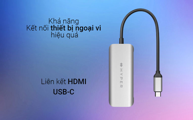 Hub Hyperdriver HDMI 4K 60Hz 4 in 1 USB-C Hub HD41 | Khả năng kết nối hiệu quả